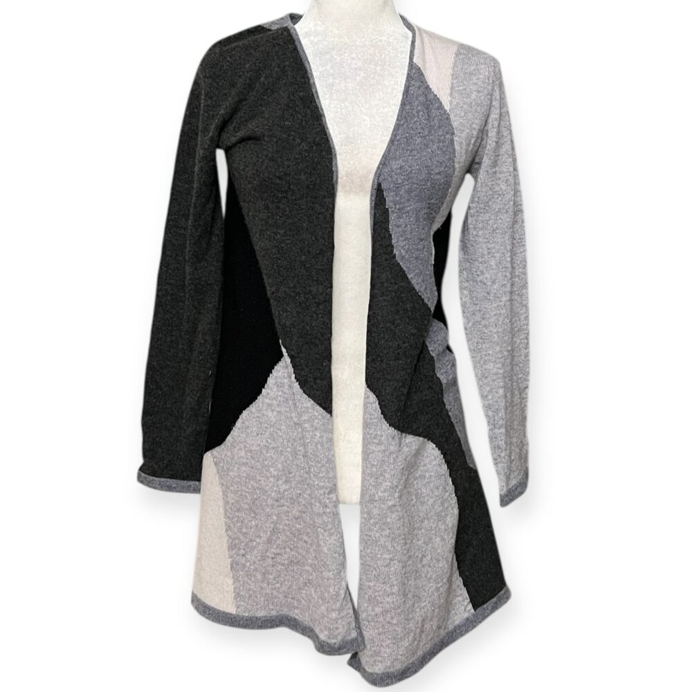 Cashmere Open Front Cardigan Womens Long Duster Lightweight Sweater Small - Picture 1 of 9